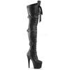 Pleaser - ADORE3028 Plateau Overknee Laarzen - Paaldans schoenen - Zwart Product image